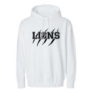 Cool Lions Detroit Football Michigan Garment-Dyed Fleece Hoodie