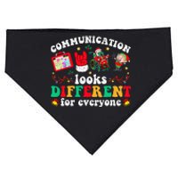 Communication Looks Different For Everyone Slp Christmas USA-Made Doggie Bandana