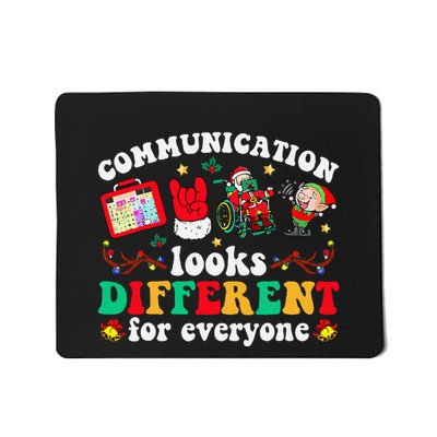 Communication Looks Different For Everyone Slp Christmas Mousepad