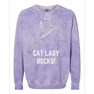 Cat Lady Design Kamala Harris Colorblast Crewneck Sweatshirt