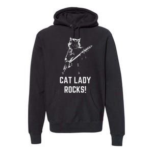 Cat Lady Design Kamala Harris Premium Hoodie