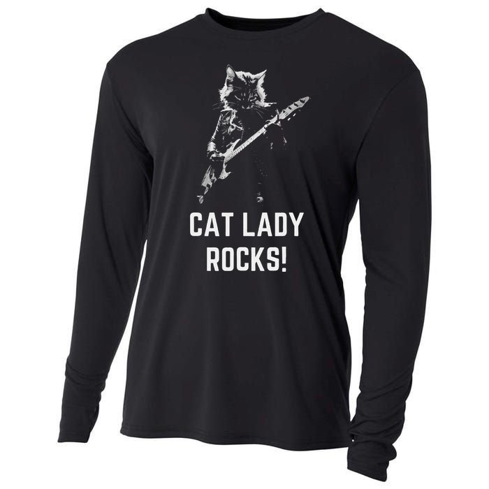 Cat Lady Design Kamala Harris Cooling Performance Long Sleeve Crew