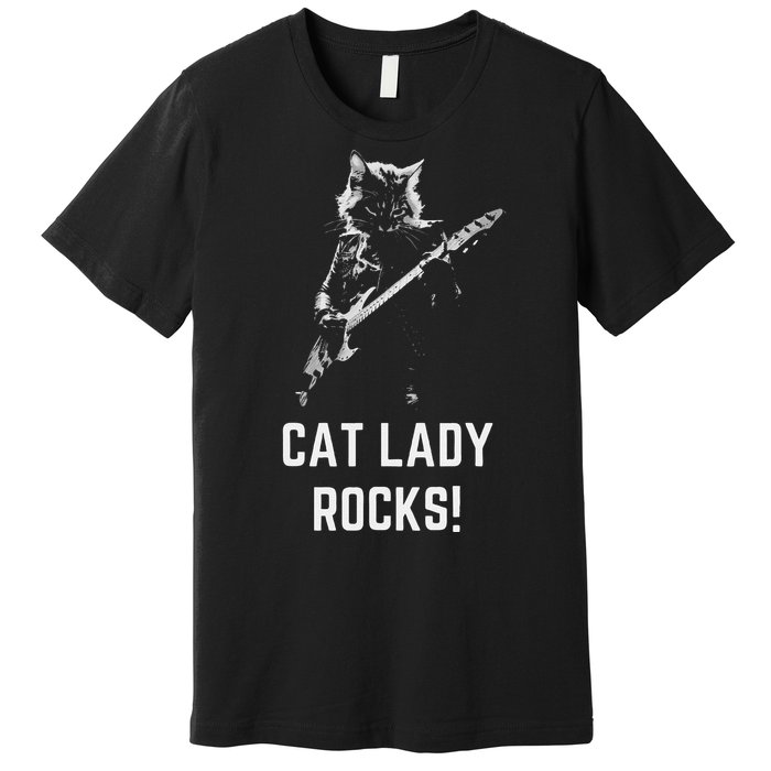 Cat Lady Design Kamala Harris Premium T-Shirt