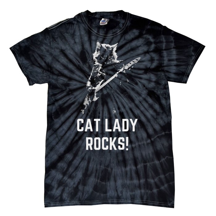 Cat Lady Design Kamala Harris Tie-Dye T-Shirt