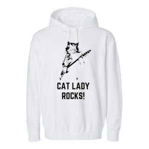 Cat Lady Design Kamala Harris Garment-Dyed Fleece Hoodie