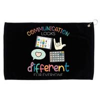 Communication Looks Different For Everyone Autism Awareness Grommeted Golf Towel