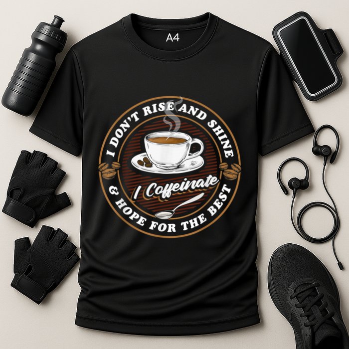 Coffee Lover Drinker Caffeine Morning Espresso Coffee Cooling Performance Crew T-Shirt