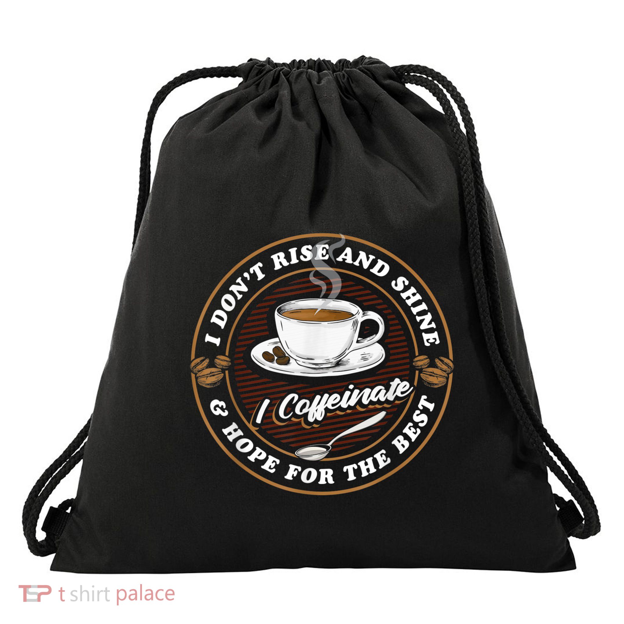 Coffee Lover Drinker Caffeine Morning Espresso Coffee Drawstring Bag