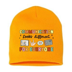 Communication Looks Different For Everyone Speech Therapy Short Acrylic Beanie