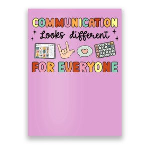 Communication Looks Different For Everyone Speech Therapy Poster