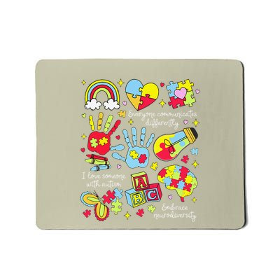 Communication Looks Different For Everyone Autism Awareness Mousepad