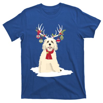 Cute Labradoodle Doodle Christmas Reindeer Graphic Holiday Gift T-Shirt