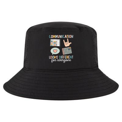 Communication Looks Different For Everyone SPED Teacher ASD Cool Comfort Performance Bucket Hat