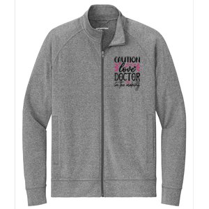 Caution Love Doctor In The Making Stretch Full-Zip Cadet Jacket