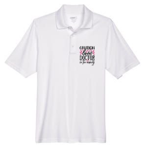 Caution Love Doctor In The Making Men's Origin Performance Pique Polo