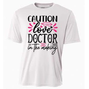 Caution Love Doctor In The Making Cooling Performance Crew T-Shirt