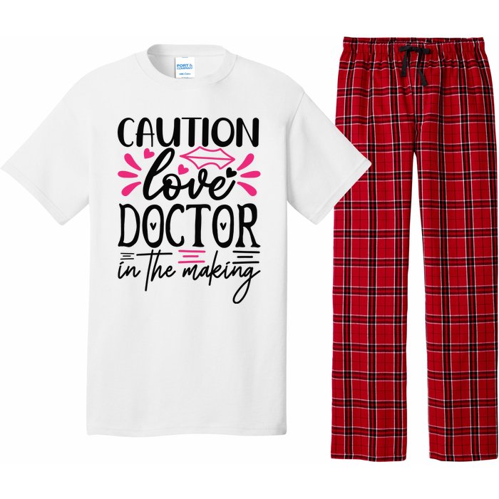 Caution Love Doctor In The Making Pajama Set