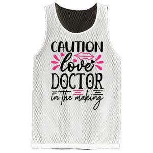 Caution Love Doctor In The Making Mesh Reversible Basketball Jersey Tank