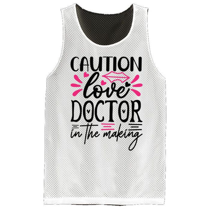 Caution Love Doctor In The Making Mesh Reversible Basketball Jersey Tank