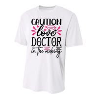 Caution Love Doctor In The Making Performance Sprint T-Shirt