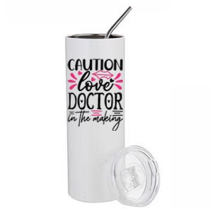 Caution Love Doctor In The Making Stainless Steel Tumbler