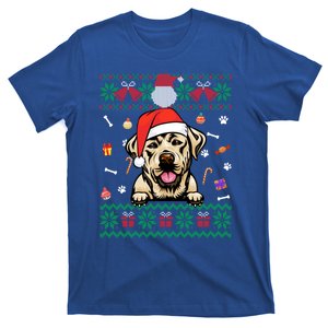 Cute Labrador Dog Ugly Christmas Santa Hat Xmas Gift T-Shirt