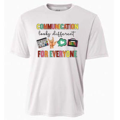 Communication Looks Different For Everyone Speech Therapy Cooling Performance Crew T-Shirt