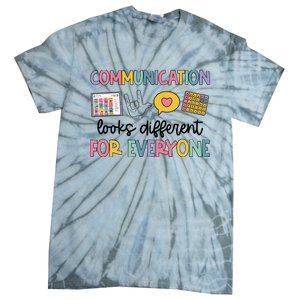 Communication Looks Different For Everyone Speech Therapy Tie-Dye T-Shirt