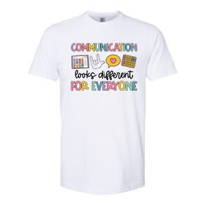 Communication Looks Different For Everyone Speech Therapy Softstyle CVC T-Shirt