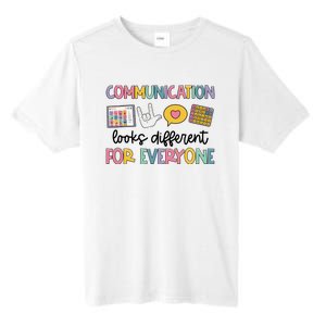 Communication Looks Different For Everyone Speech Therapy Tall Fusion ChromaSoft Performance T-Shirt