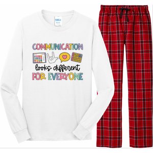 Communication Looks Different For Everyone Speech Therapy Long Sleeve Pajama Set