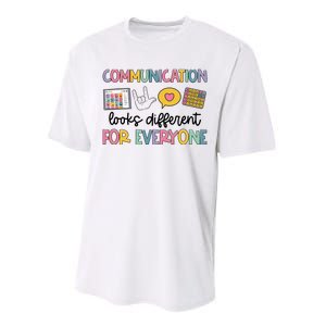 Communication Looks Different For Everyone Speech Therapy Performance Sprint T-Shirt