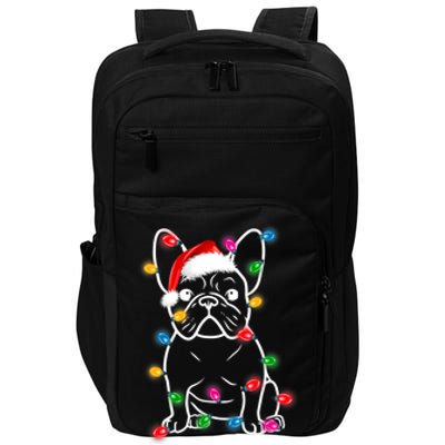 Christmas Lights Dog French Bulldog Impact Tech Backpack