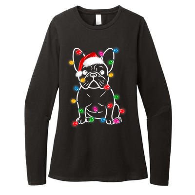 Christmas Lights Dog French Bulldog Womens CVC Long Sleeve Shirt