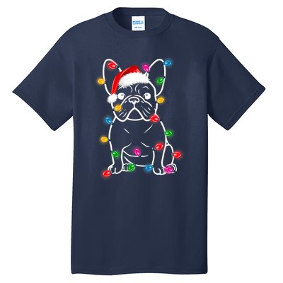 Christmas Lights Dog French Bulldog Tall T-Shirt