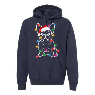 Christmas Lights Dog French Bulldog Premium Hoodie