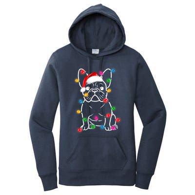 Christmas Lights Dog French Bulldog Women's Pullover Hoodie