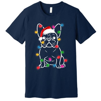 Christmas Lights Dog French Bulldog Premium T-Shirt