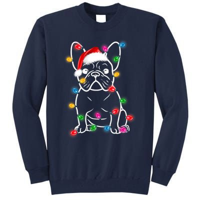 Christmas Lights Dog French Bulldog Tall Sweatshirt