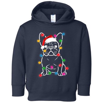 Christmas Lights Dog French Bulldog Toddler Hoodie