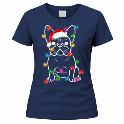 Christmas Lights Dog French Bulldog Women's T-Shirt