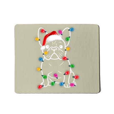 Christmas Lights Dog French Bulldog Mousepad