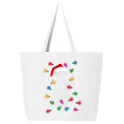 Christmas Lights Dog French Bulldog 25L Jumbo Tote