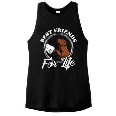 Chocolate Labrador Design Funny Chocolate Labrador Lovers Ladies PosiCharge Tri-Blend Wicking Tank