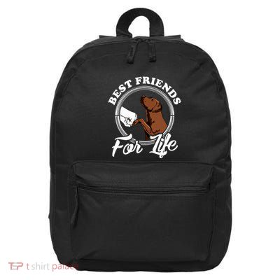 Chocolate Labrador Design Funny Chocolate Labrador Lovers 16 in Basic Backpack