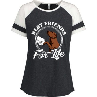 Chocolate Labrador Design Funny Chocolate Labrador Lovers Enza Ladies Jersey Colorblock Tee