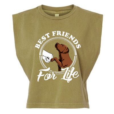 Chocolate Labrador Design Funny Chocolate Labrador Lovers Garment-Dyed Women's Muscle Tee