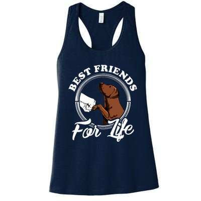 Chocolate Labrador Design Funny Chocolate Labrador Lovers Women's Racerback Tank