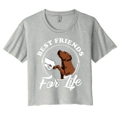 Chocolate Labrador Design Funny Chocolate Labrador Lovers Women's Crop Top Tee