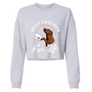 Chocolate Labrador Design Funny Chocolate Labrador Lovers Cropped Pullover Crew